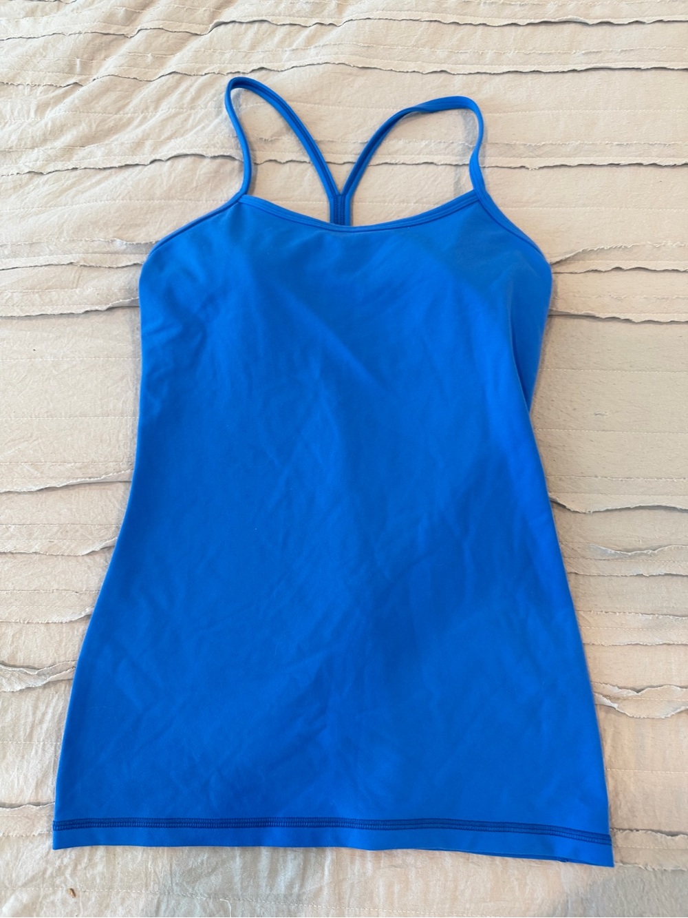 lululemon athletica Electric Blue Strappy Tank Camisole built in bar